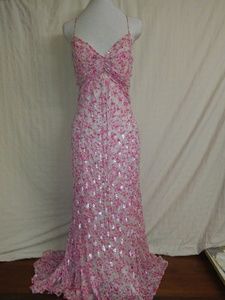 Vintage Badgley Mischka Beaded Pink  Gown 12